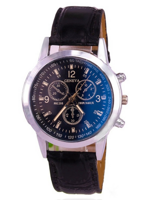 Reloj Análogo con Correa de Cuero Sintético Resistente al Agua - Image 2