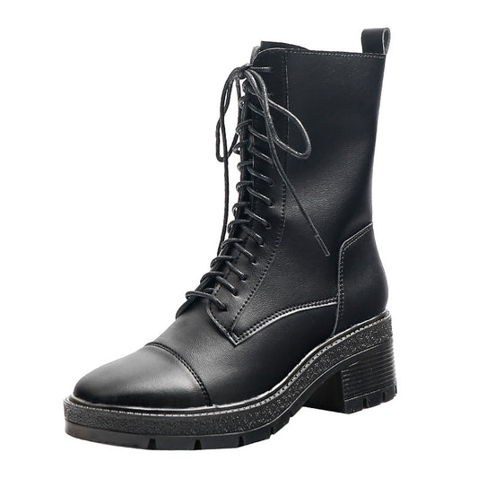 Botas Martin Blancas de Tacón Grueso y Suela Reforzada para Mujer - Image 2