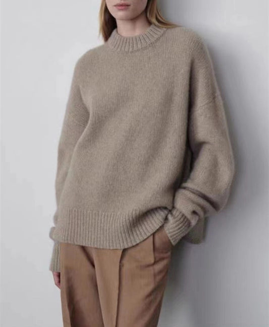 Suéter Grueso de Cuello Redondo en Cashmere para Tallas Grandes - Image 2