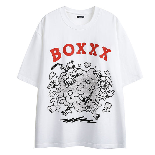 Camiseta Holgada Estampado Caricatura para Hombre - Image 2