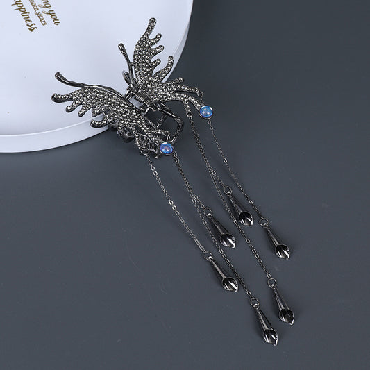 Broche Mariposa Brillantes con Borla y Sonajero de Viento - Image 2