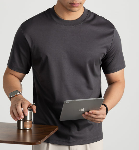 Camiseta de Algodón Mercerizado Tratado con Amoníaco Líquido para Hombre - Image 2