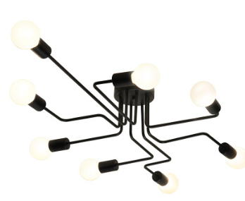 Lámpara de Techo Industrial Loft Retro Araña Hierro Forjado Decorativa - Image 2