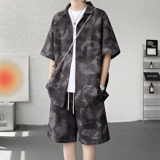 Conjunto Deportivo Retro Tie-Dye Clásico Americano para Hombre - Image 2