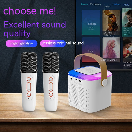 Equipo de Karaoke Bluetooth con Micrófono Inalámbrico Dual y Luces RGB - Image 2
