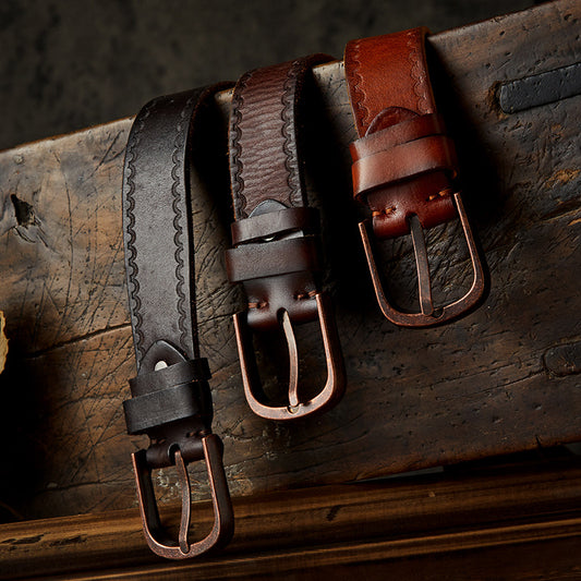 Cinturón Casual de Cuero para Hombre - Diseño Artesanal Personalizado - Image 2