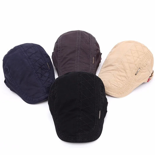 Gorra Retro de Cuadrícula Sólida - Protección Solar Elegante - Image 2