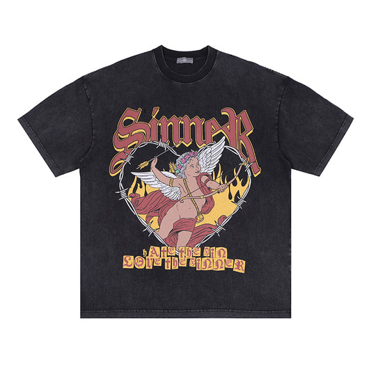Playera Cupido de Verano Estilo Urbano Europeo y Americano - Image 2