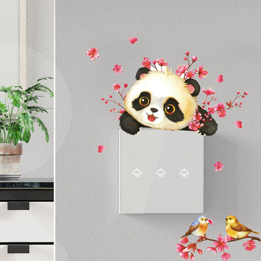 Vinilo Decorativo Rama de Cerezo con Panda Gigante - Image 2