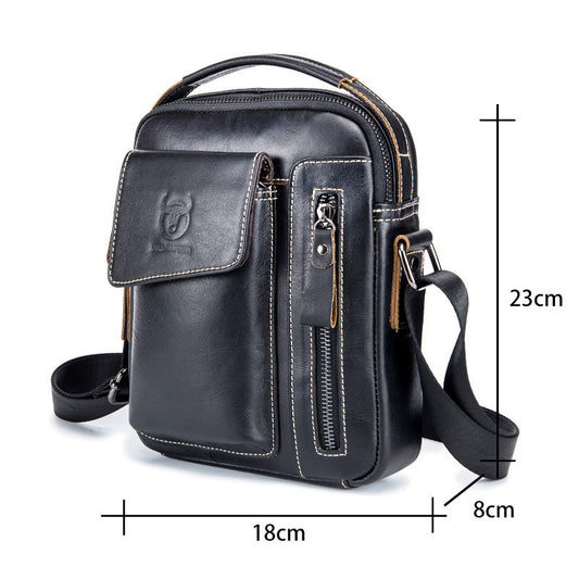 Bolsa Mensajero de Cuero Genuino para Hombre - Primera Capa - Image 2