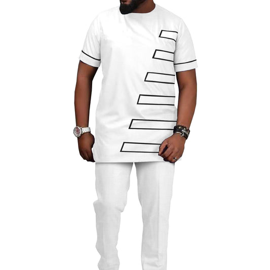 Traje Casual Hombre Estampado Étnico Africano Batik - Image 2