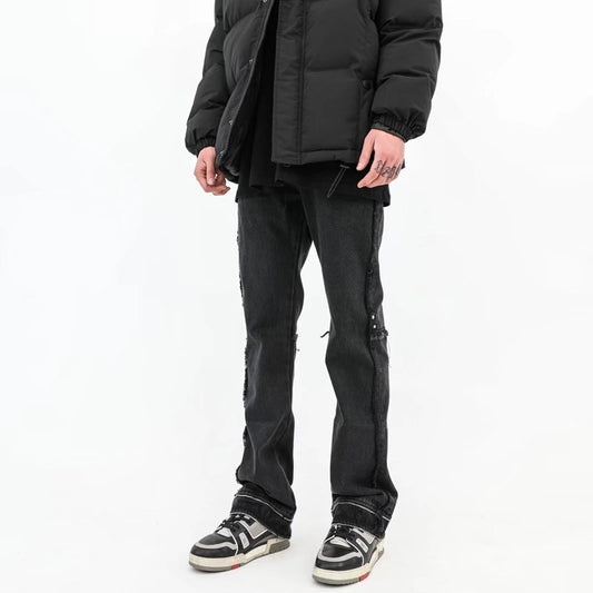 Jeans Negros Estilo Tooling con Bolsillos para Hombre - Image 2
