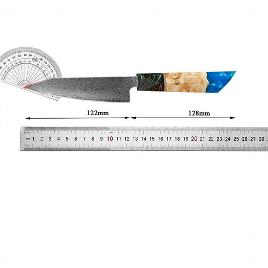 Cuchillo de Chef Damasco con Mango de Madera y Resina Shadow - Image 2