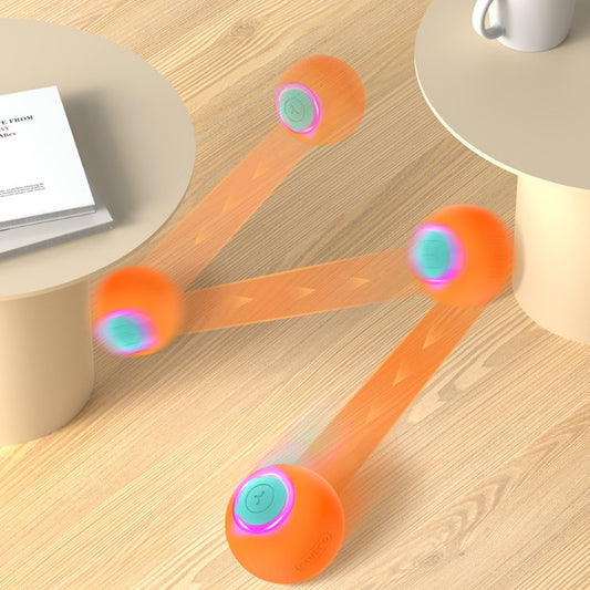 Teal and orange decompression ball with a bear-shaped design, featuring automatic obstacle avoidance and intelligent interaction. - Image 2