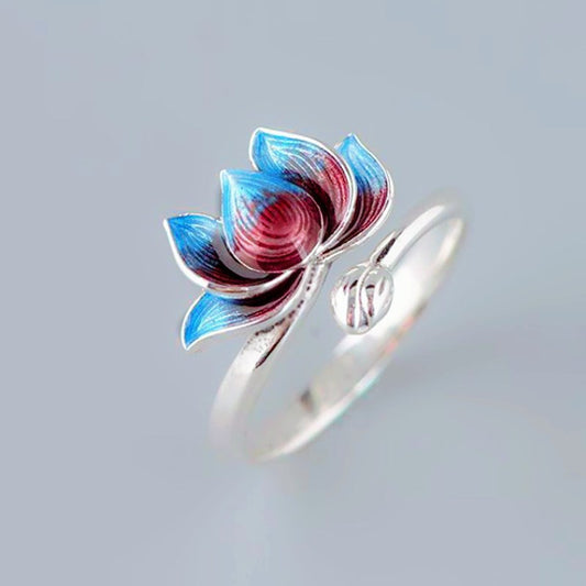 Anillo de Loto Bicolor en Resina Epoxi - Image 2