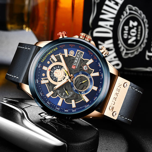 Reloj Multifuncional con Calendario y Correa Resistente al Agua para Hombre - Image 2