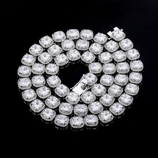 Collar Cuadrado Hip Hop con Circonitas Brillantes - Image 2