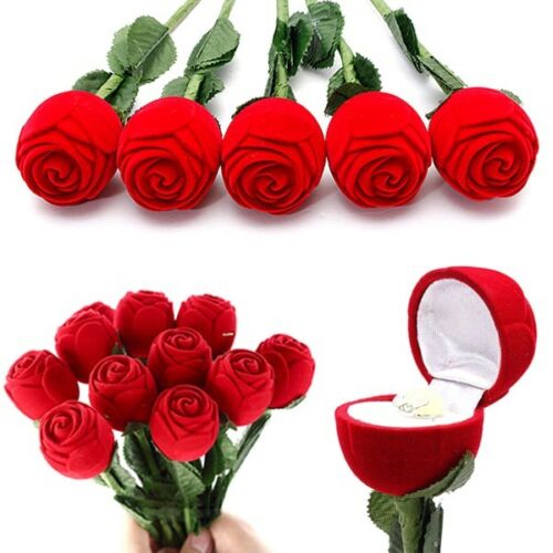 Anillo Rosa Roja Romántico en Caja de Regalo para Aniversario, Boda y Propuesta - Image 2