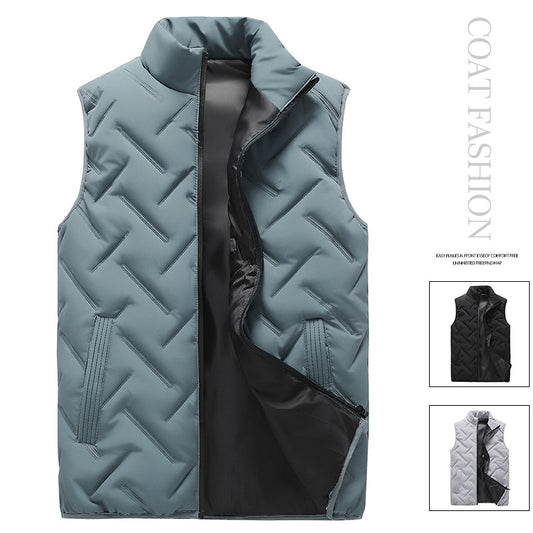 Chaleco Acolchado de Plumón para Hombre - Abrigo Suelto Otoño Invierno - Image 2