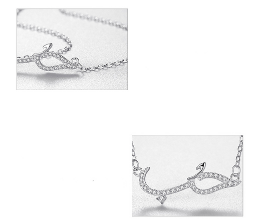 Collar Colgante de Plata Esterlina 925 con Diamantes Completos - Image 2