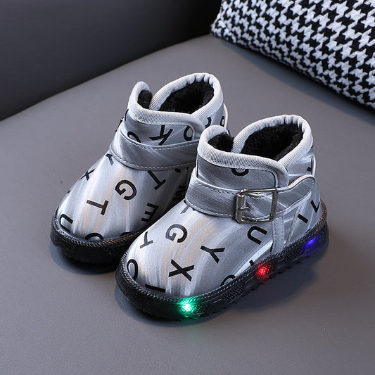 Zapatos Cálidos de Algodón con Suela Suave para Bebé Niña - Diseño Luminoso - Image 2