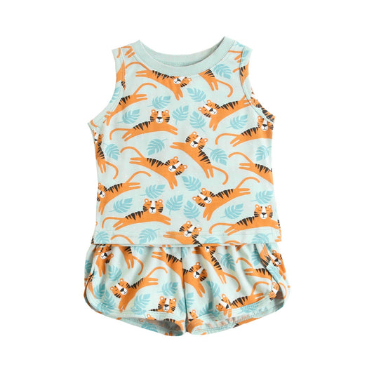 Conjunto de Shorts y Camiseta de Algodón para Niños y Niñas - Image 2