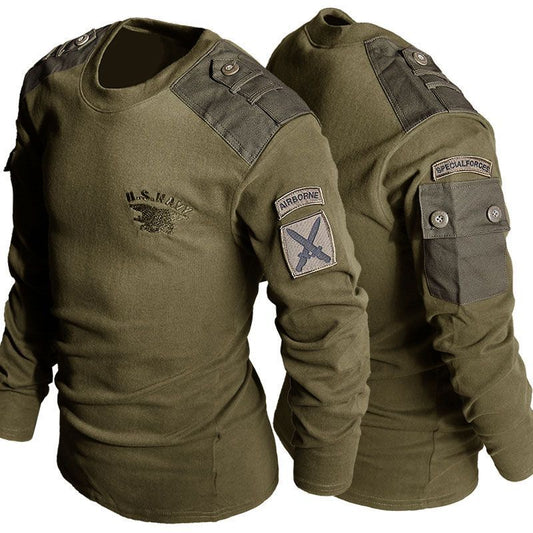 Playera Manga Larga Camuflaje Táctica de Algodón Premium para Hombre - Image 2