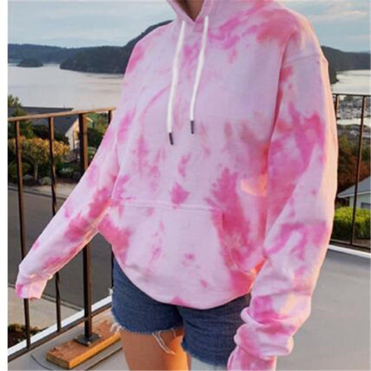 Abrigo Oversize Tie Dye con Capucha - Estilo Casual y Cómodo - Image 2