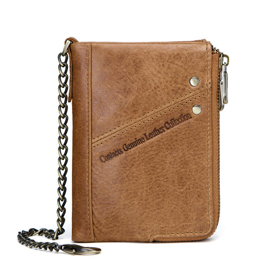 Monedero de Cuero Premium con Doble Cierre para Hombre - Image 2