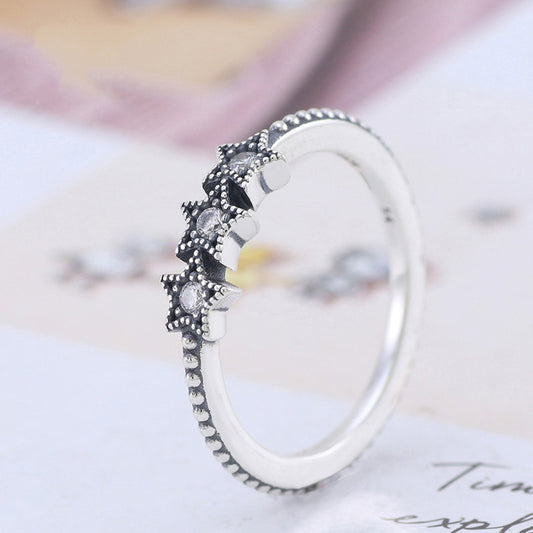 Anillo de Plata 925 Mujer Diseño Estelar con Circones Brillantes - Image 2