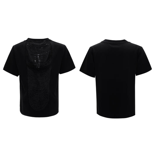 Camiseta Premium Cuello V Escotado Manga Corta Diseño Calado - Image 2
