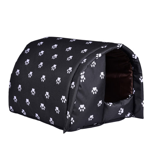 Casa para Gatos de Exterior con Tela Oxford Impermeable y Protección Solar - Image 2