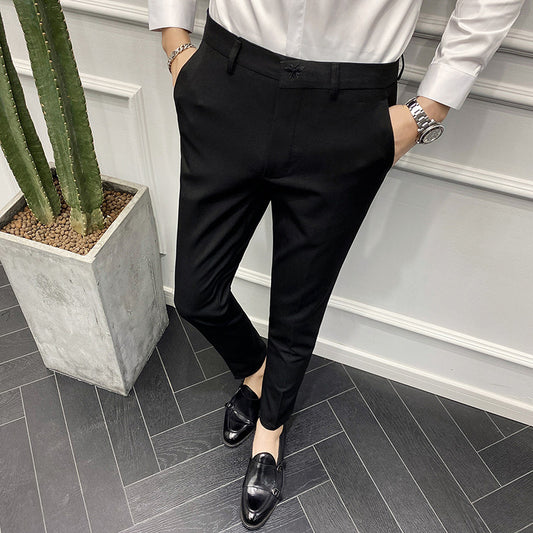 Pantalones Casuales Slim Fit de Color Liso - Elegancia Inglesa - Image 2
