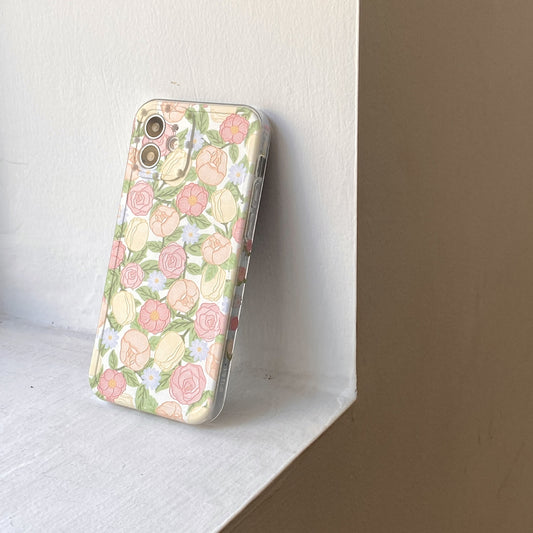 Funda Protectora Floral Lateral en Silicona para Teléfono - Image 2