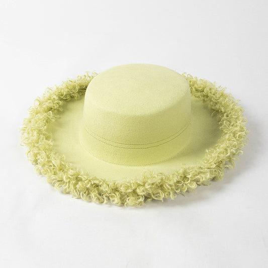 Sombrero de Lana Premium con Ala Rizada - Estilo Casual Invierno - Image 2