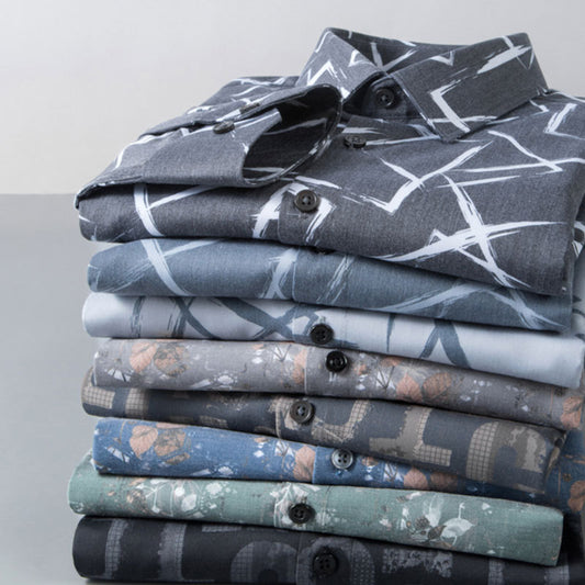 Camisa Estampada de Fibra de Bambú para Hombre - Image 2