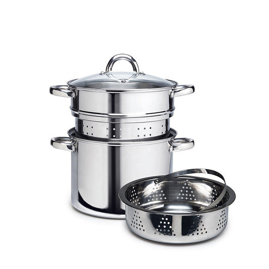 Colador de Espagueti Multifuncional 24cm - Olla Vaporizadora de Acero Inoxidable 8QT - Image 2
