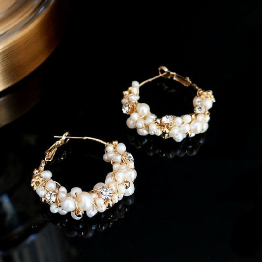 Aretes de Perla Acuática con Temperamento Femenino - Image 2