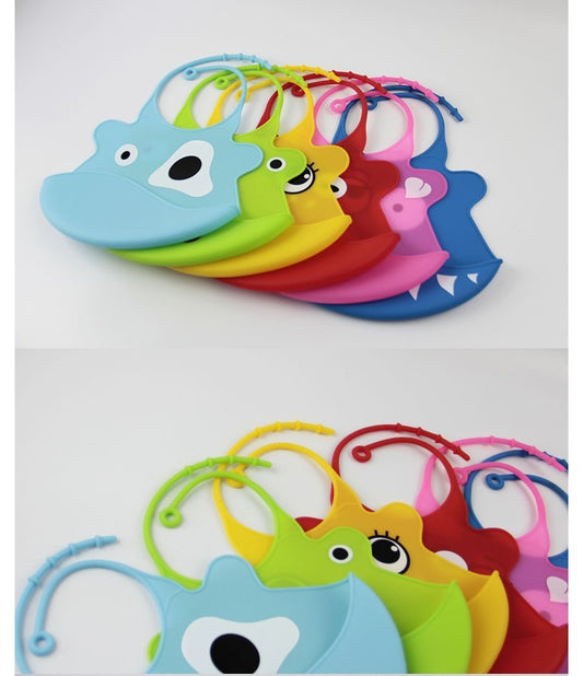 Babero de Silicona Impermeable para Bebé con Diseño de Dibujos Animados - Image 2