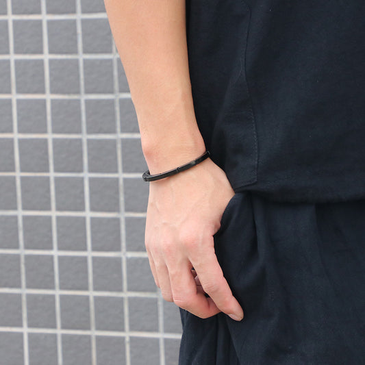 Pulsera de Acero Inoxidable para Hombre - Diseño Minimalista Japonés y Coreano - Image 2