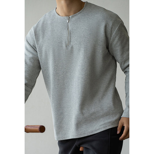 Camiseta Tipo Polo Suelta de Color Sólido para Uso Diario - Image 2