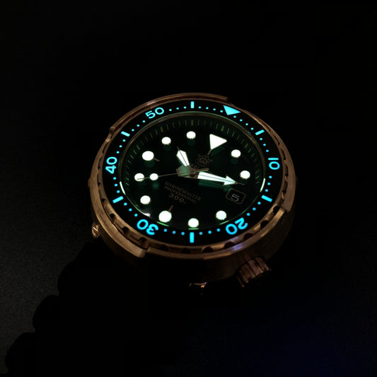 Reloj de Buceo Mecánico Bronce Estaño 300m - Image 2