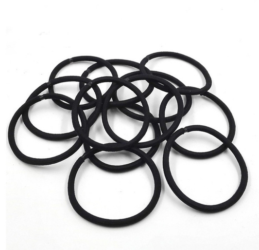Pack de 100 Bandas Elásticas Negras para Cabello - Coleteros y Accesorios de Peinado - Image 2