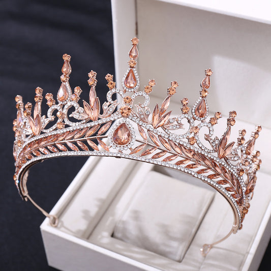 Diadema Nupcial de Cristal Barroco - Corona Grande para Novia - Image 2