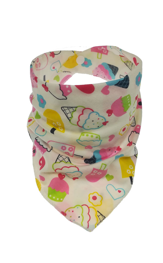 Baberos Impermeables Triangulares de Algodón con Diseños Infantiles - Image 2