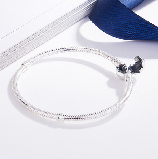Pulsera de Plata S925 con Cierre Serpiente y Cadena Ósea - Image 2