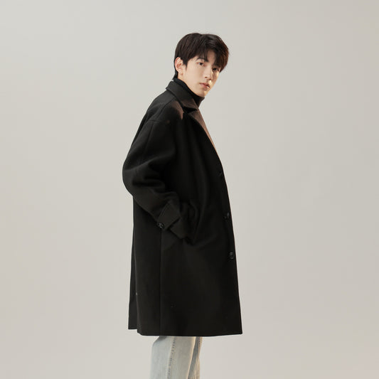 Abrigo de Lana Estilo Coreano Cuello Solapa Elegante - Image 2