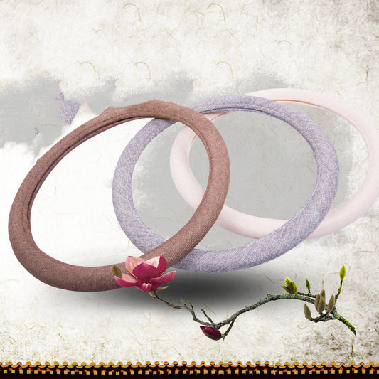 Funda para Volante de Auto Blanca Circular Premium - Image 2
