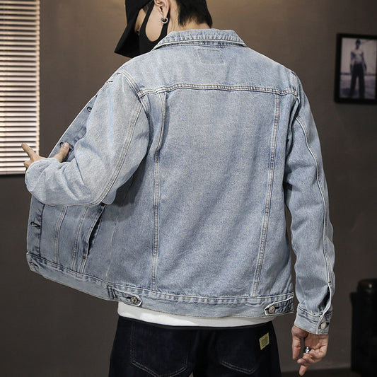 Chaqueta Denim Oversized Slim Estilo Coreano Lavado Casual - Image 2