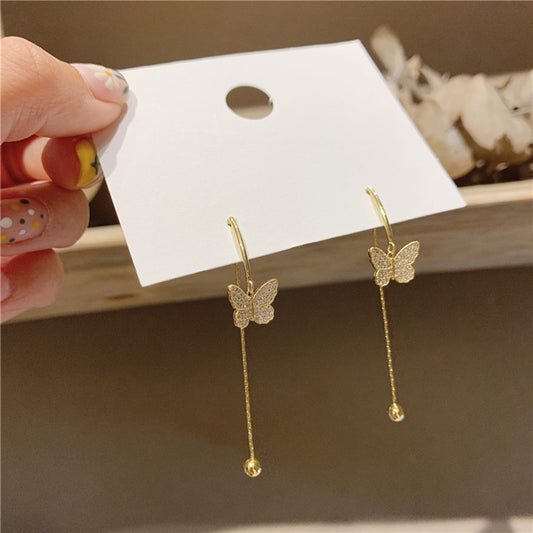 Aretes de Mariposa con Flecos Premium Sense - Image 2